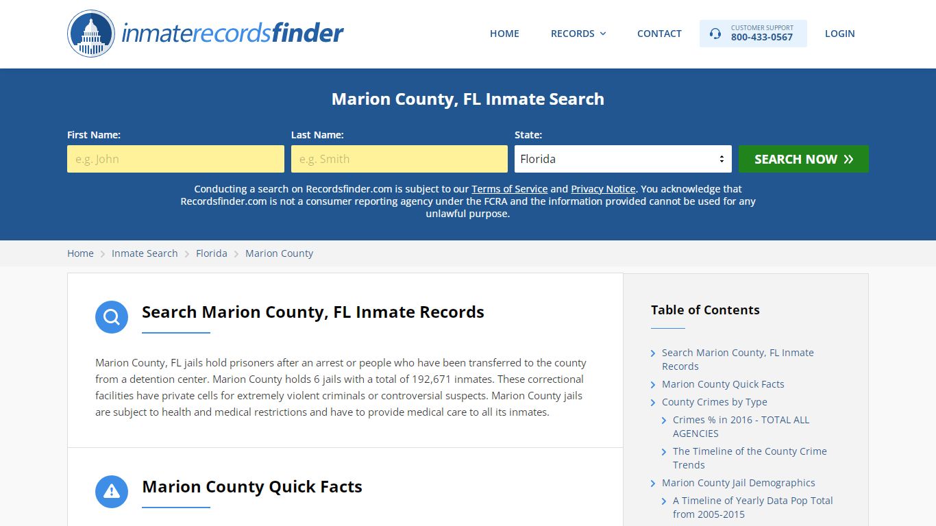 Marion County, FL Inmate Lookup & Jail Records Online